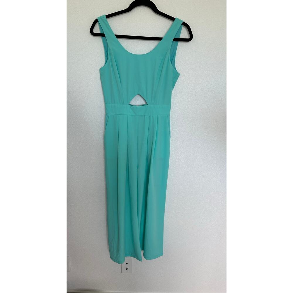Gianni Bini Aqua Cropped Wide Leg Jumpsuit - S